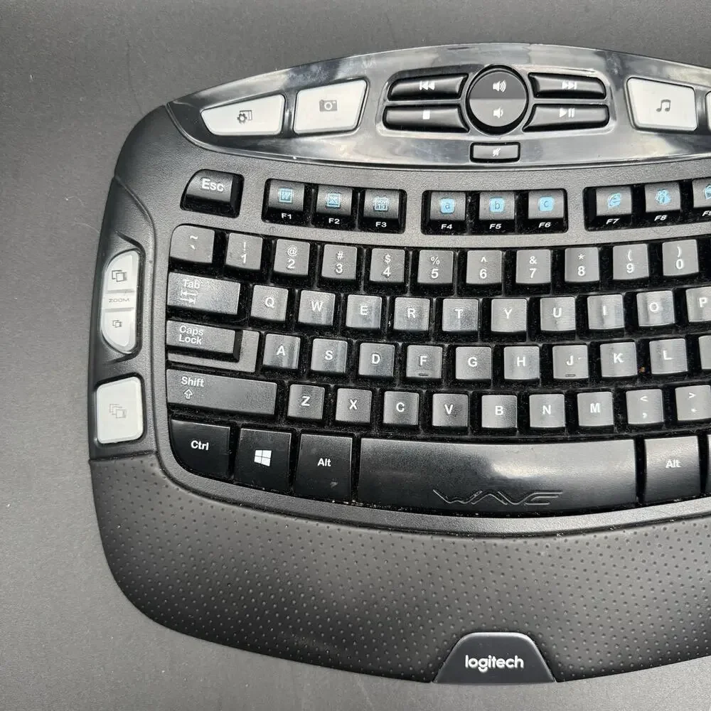 Logitech K350 Comfort Wave Wireless Keyboard Keyboard Only Tested - No Dongle